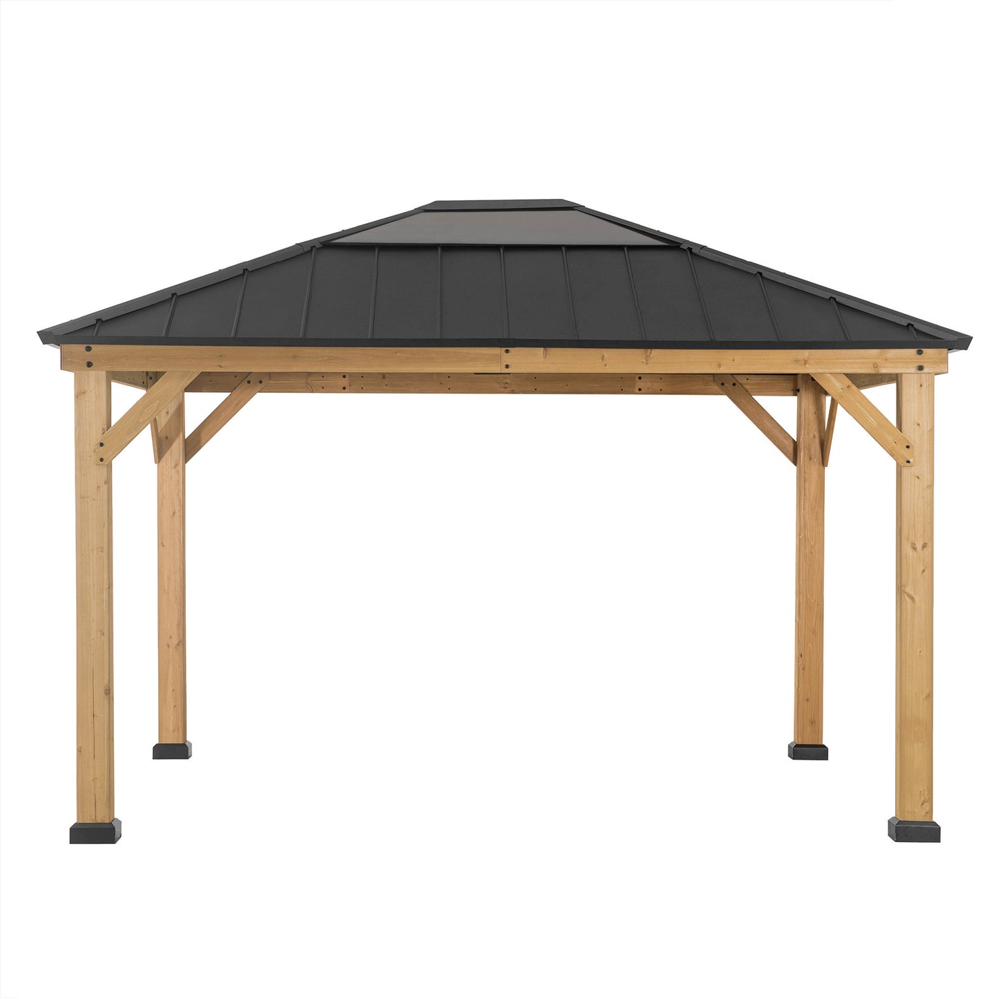 BRURI 395cm x 337cm Cedar Framed Gazebo - front