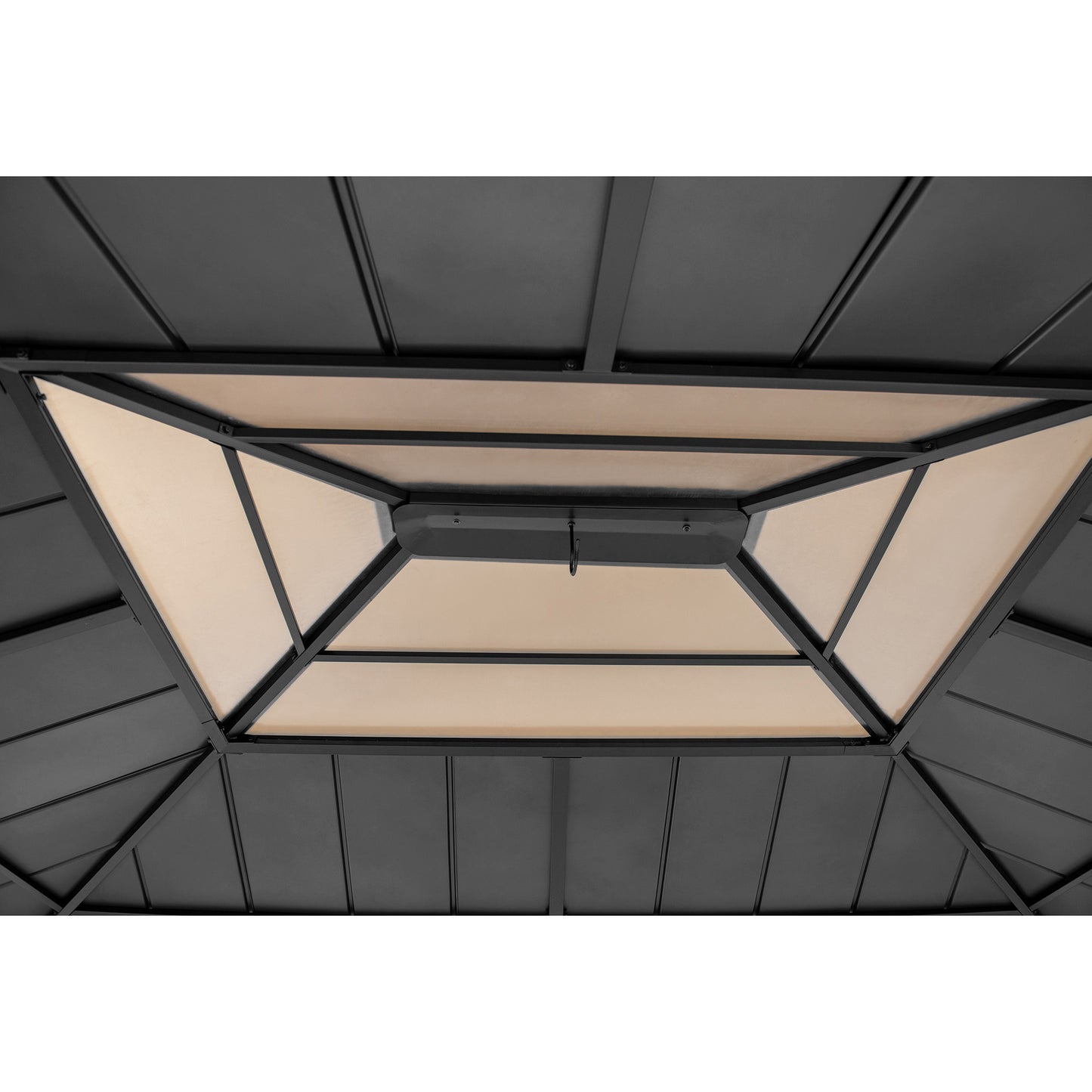 BRURI 395cm x 337cm Cedar Framed Gazebo - inside roof