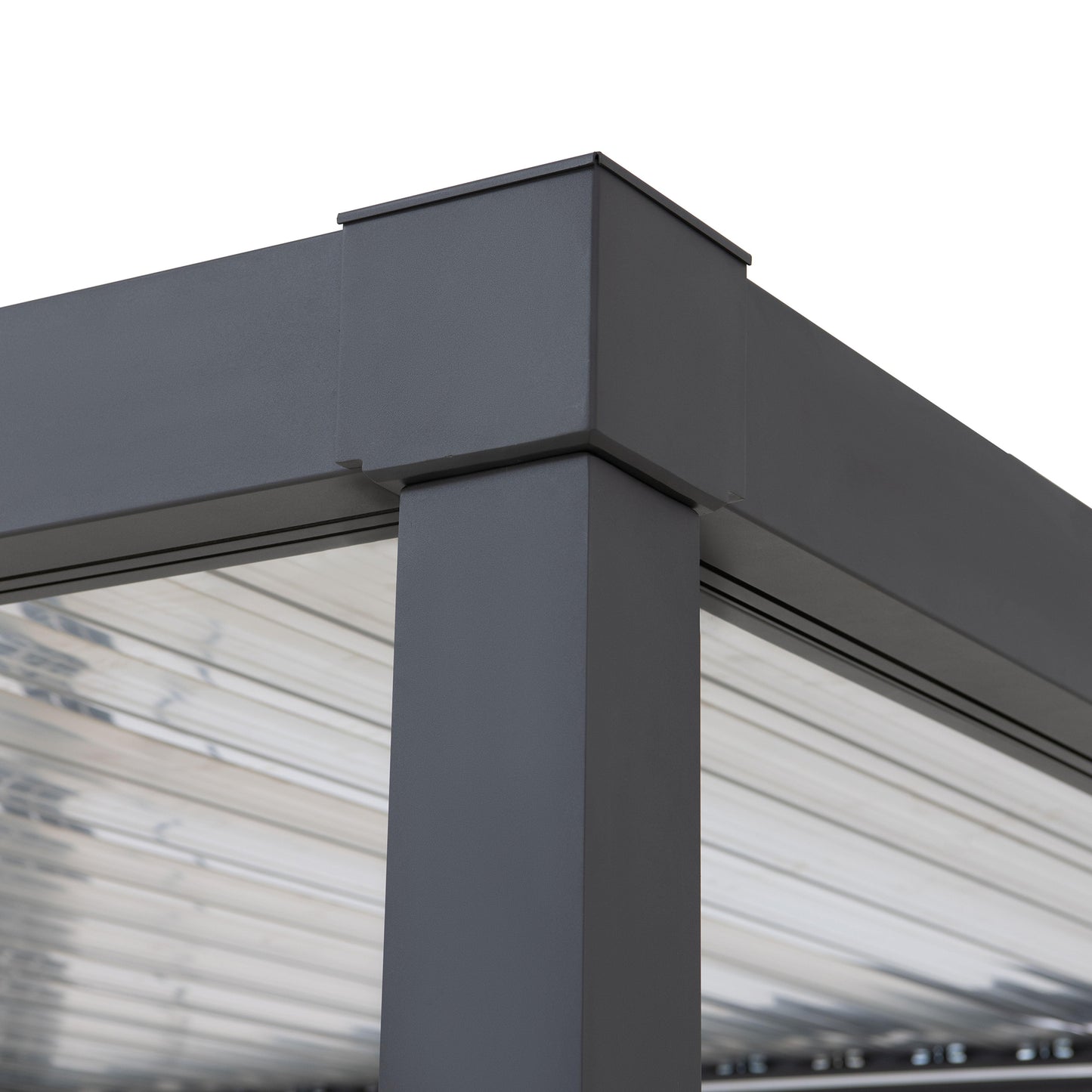 MATTERHORN 306cm x 306cm Steel Multi Pergola with LED Lights - pergola with lights