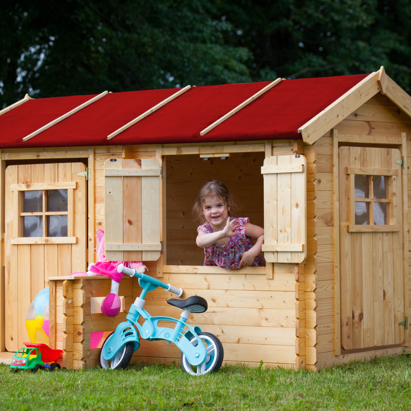 Wooden Playhouse for Kids M503 - 223 x 164 cm
