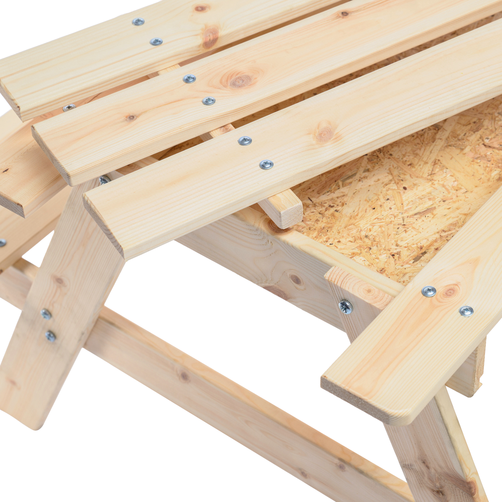 Wooden Table for Kids with Storage M010-1 - 90 x 90 cm
