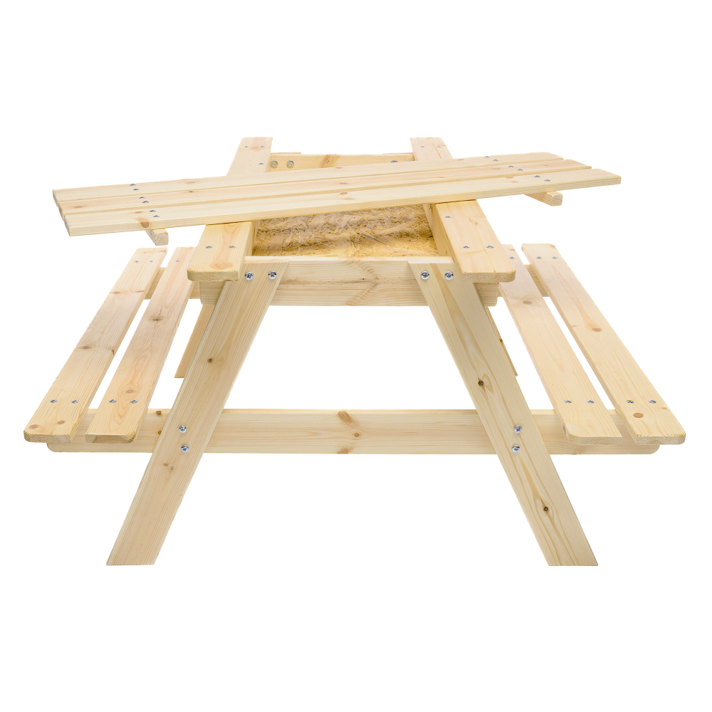 Wooden Table for Kids with Storage M010-1 - 90 x 90 cm