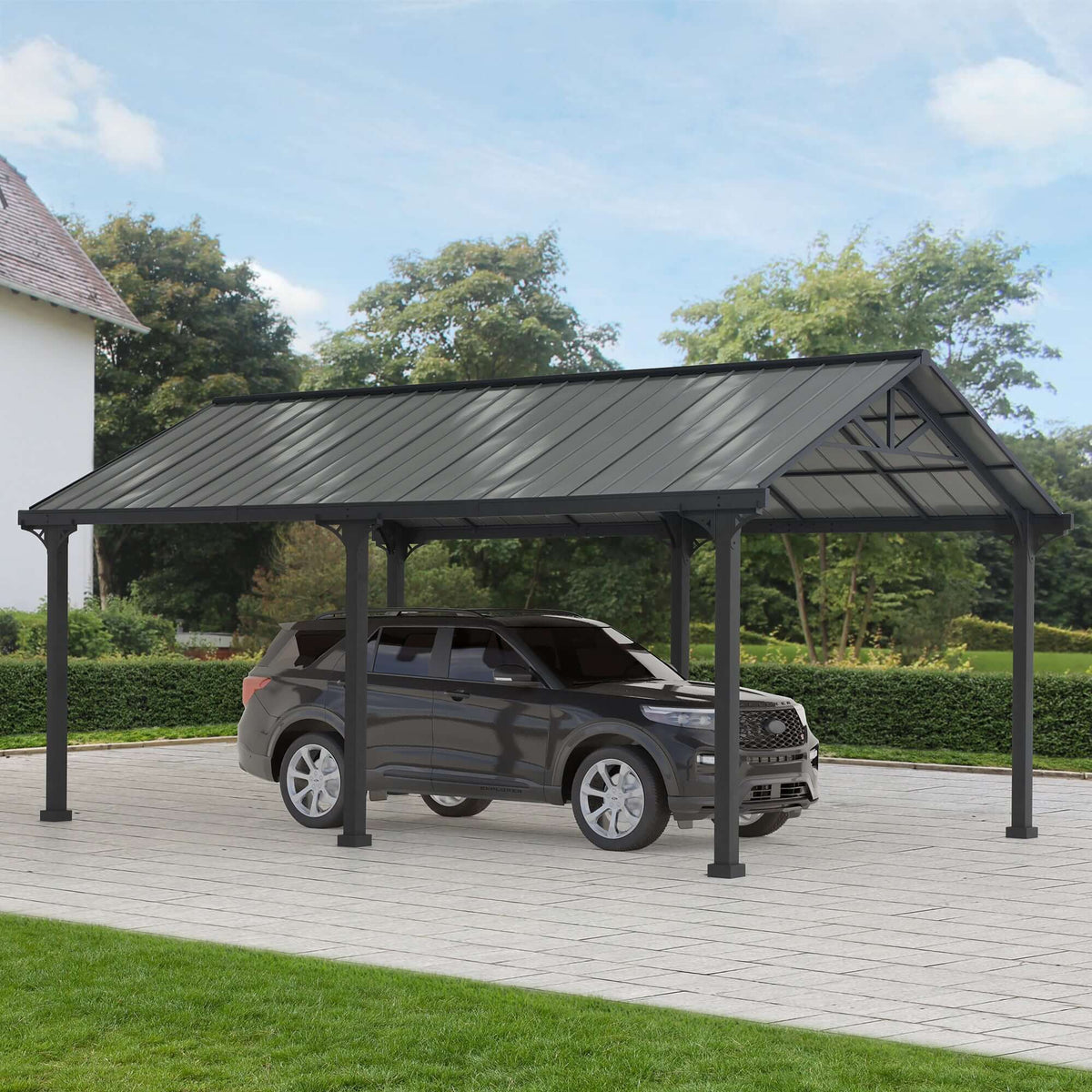 Carport providing vehicle shelter