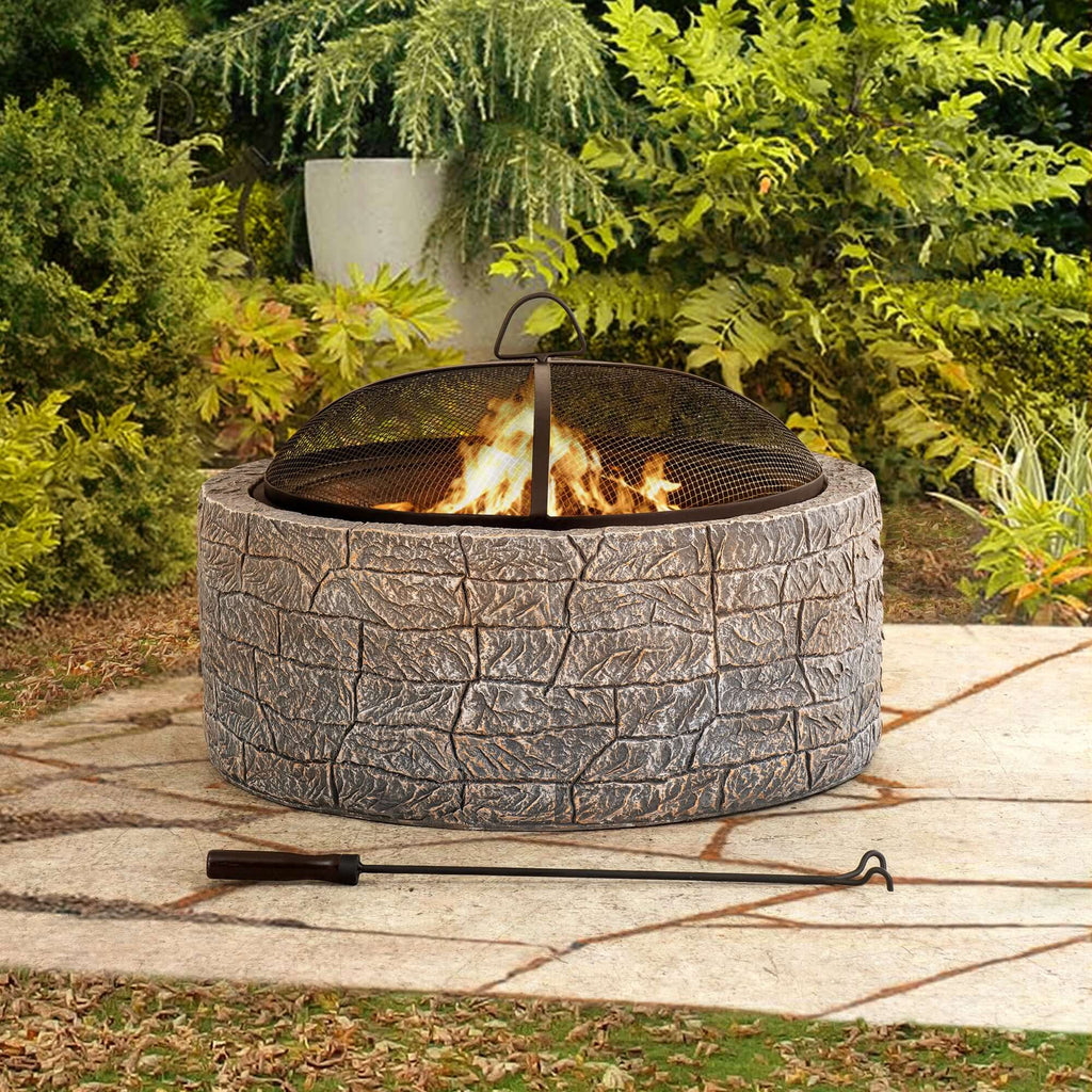 KATLA XL Steel Gray Fire Bowl - fire day