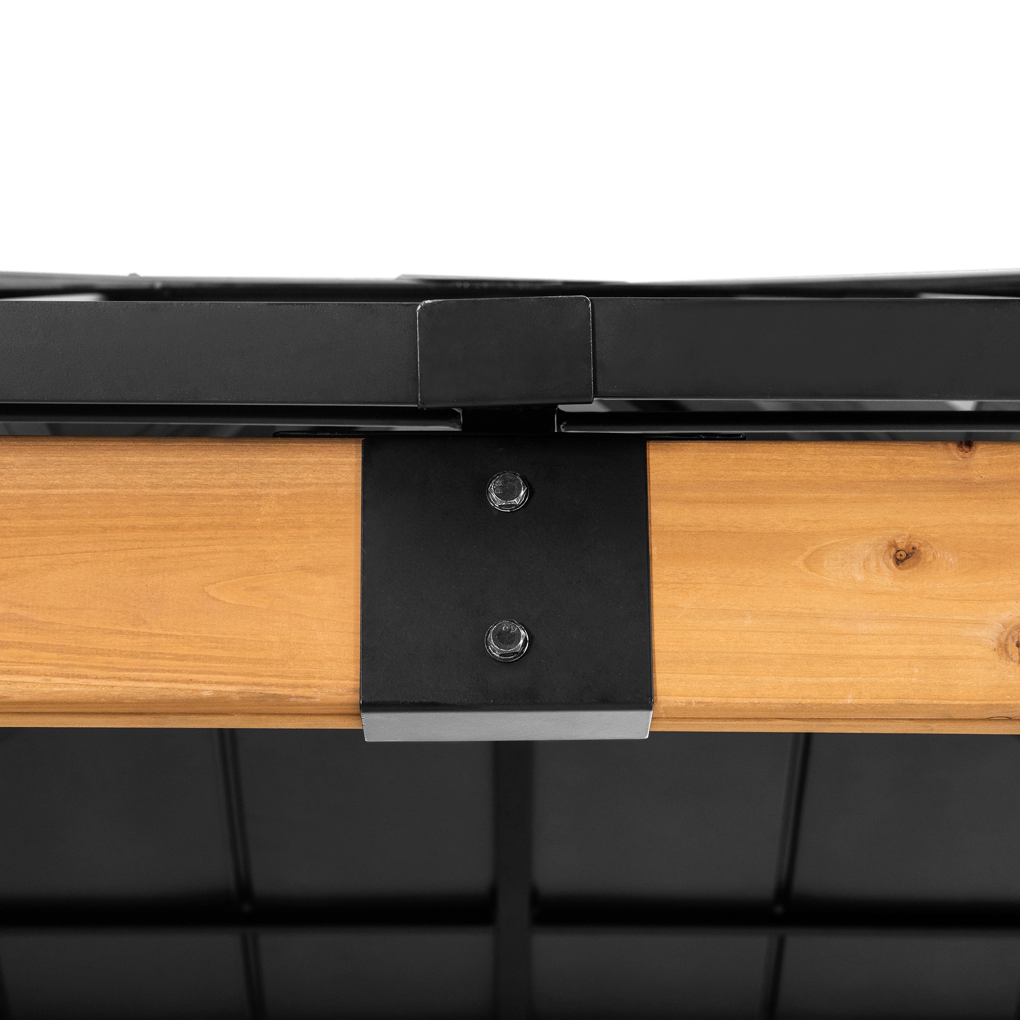 RAPI 273cm x 273cm Cedar Framed Gazebo with Anthracite Steel and Polycarbonate Hip Roof