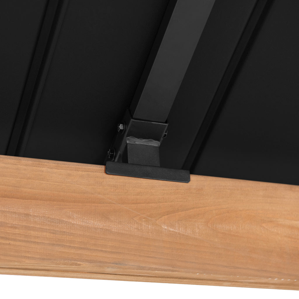 TÖDI 336cm x 400cm Cedar Framed Gazebo with Anthracite Steel Gable Hardtop