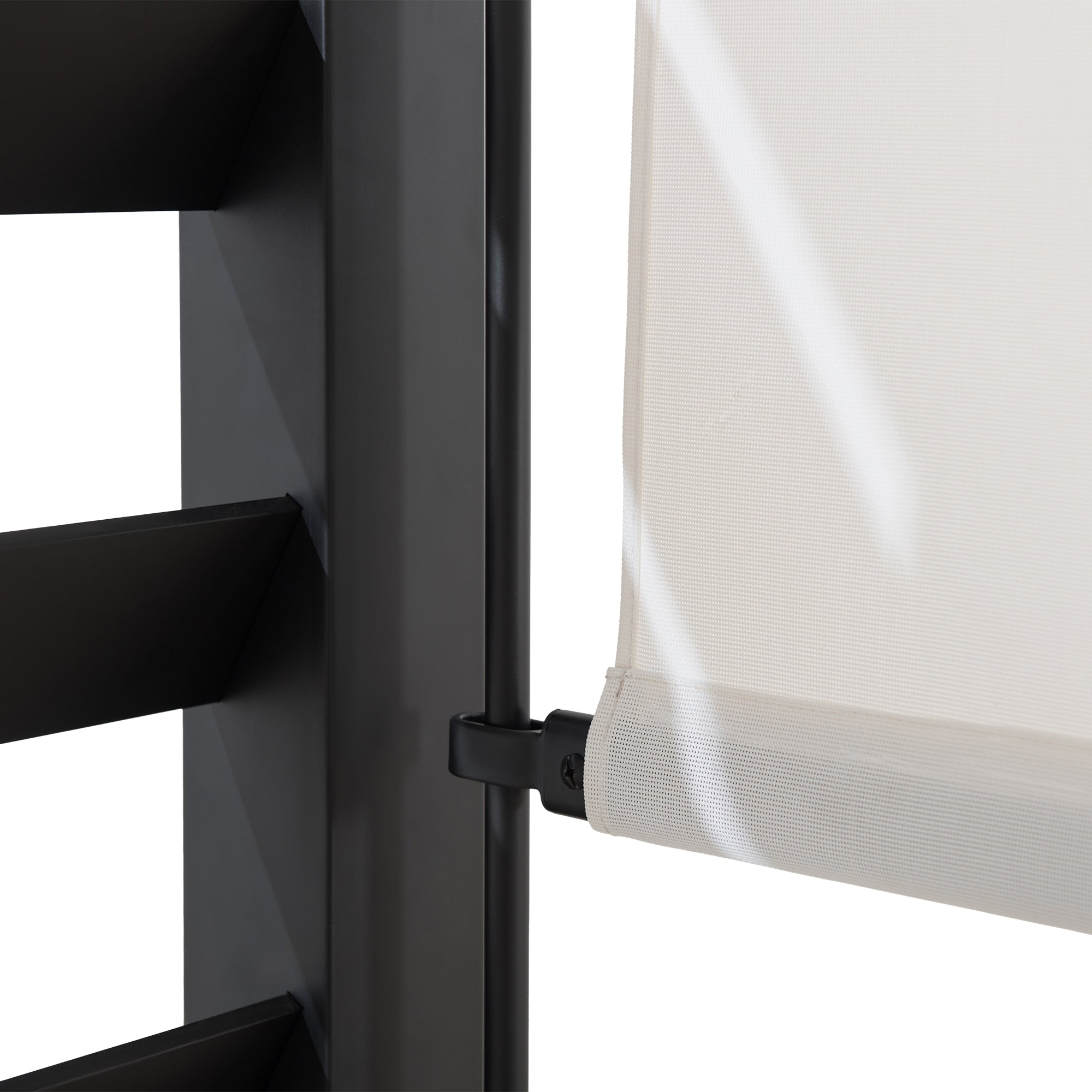 OETA 304cm x 372cm Steel Adjustable Canopy Pergola with White Fabric Soft Top - pergola rome