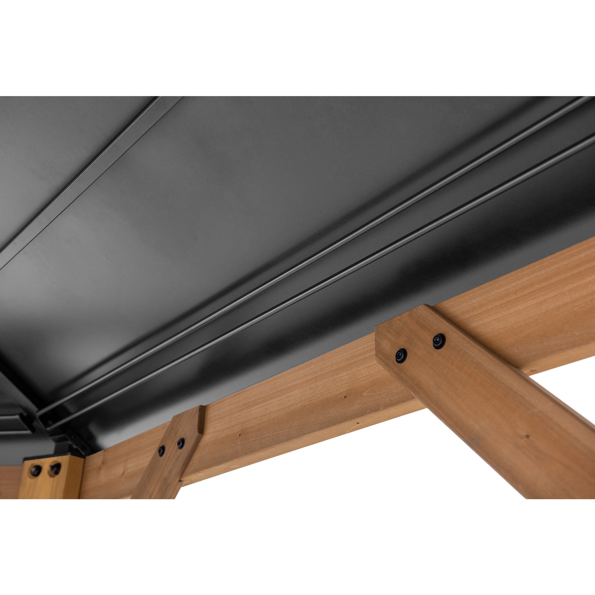 EGGI 395cm x 395cm Cedar Framed Octagon Gazebo with Anthracite Steel 2-tier Hardtop