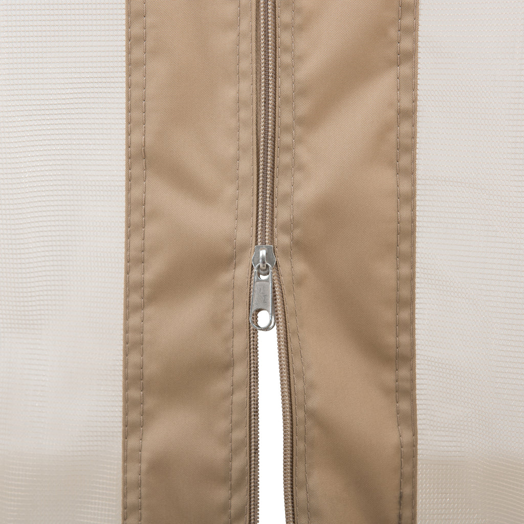 TORRE 385cm x 324cm Black 2-Tier Aluminium Hardtop Gazebo - zip