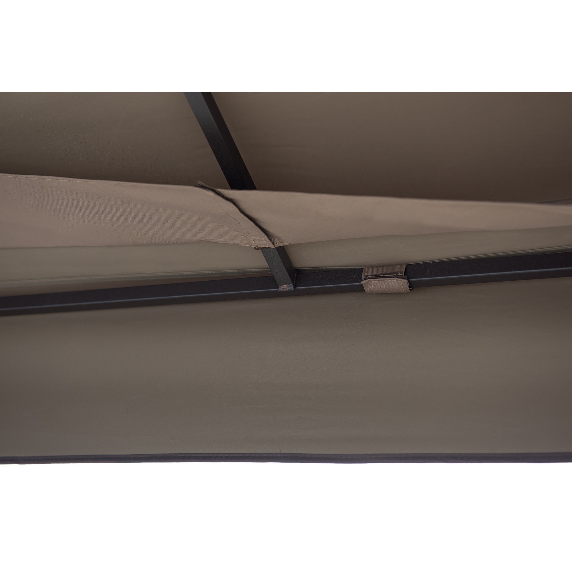 ANETO 305cm x 366cm Steel Canopy Gazebo with 2-tier Khaki Soft Top
