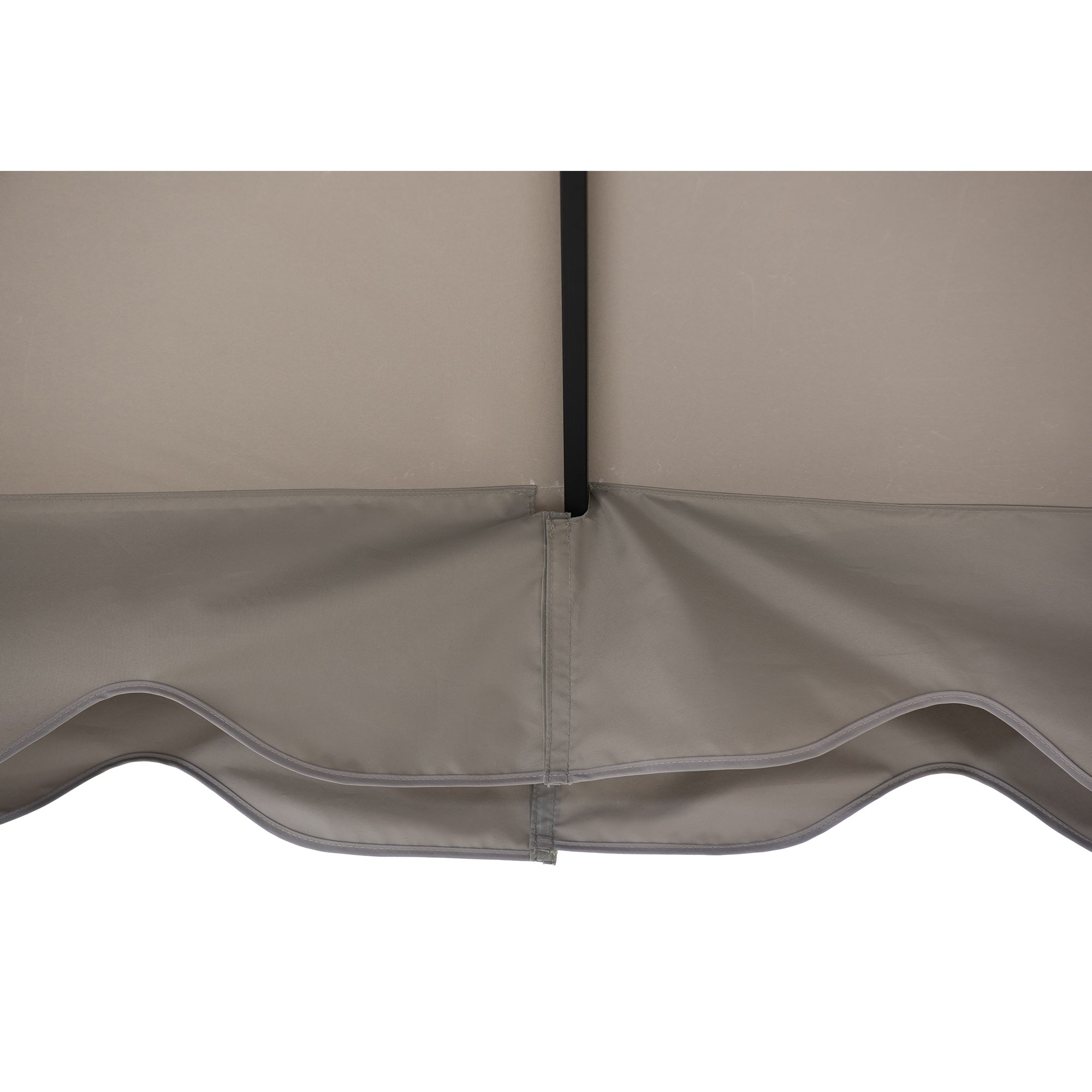 STOJ 396cm x 330cm Gray Steel Gazebo with 2-tier Hip Roof