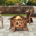 ASKJA XL Steel Brown Fire Bowl - fire day