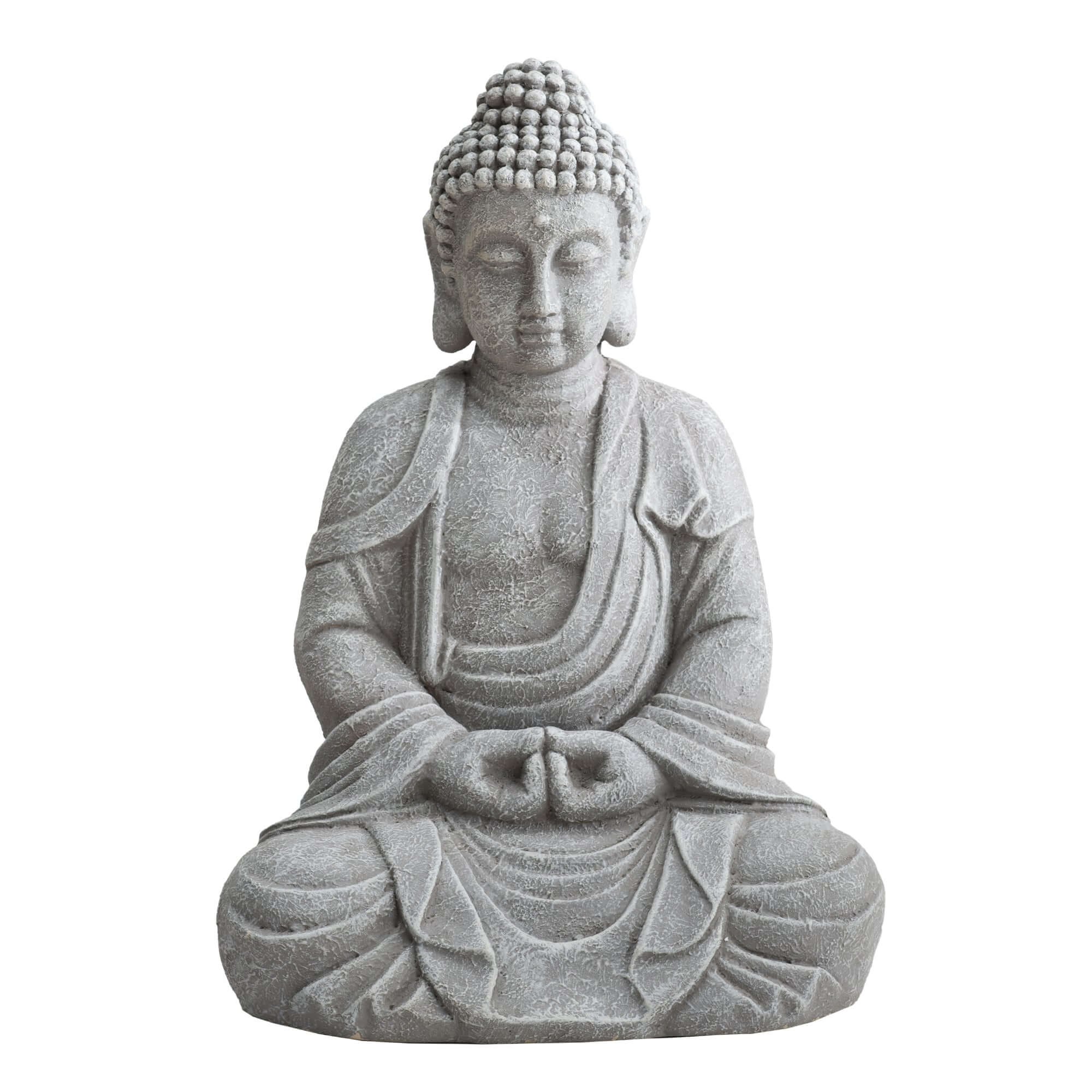 Garden Clay Buddha Statue - front