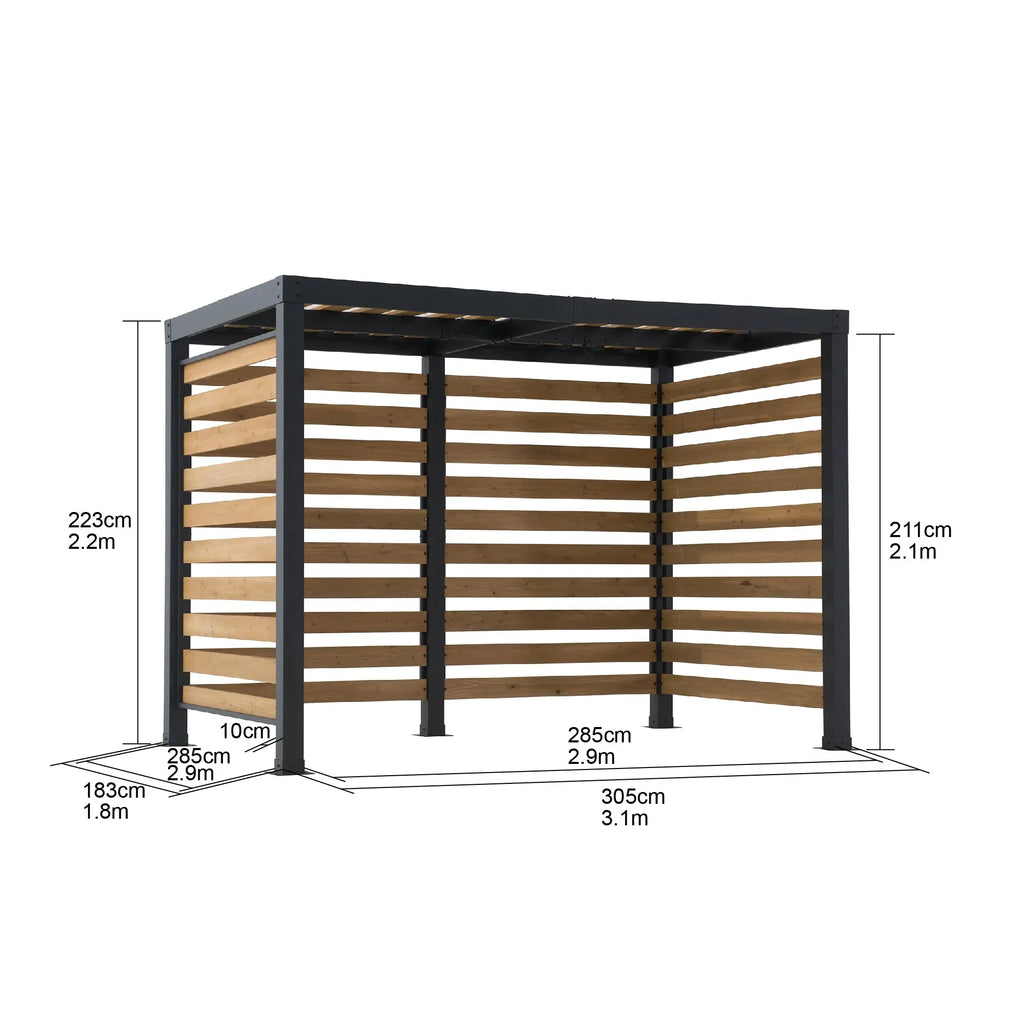 MARAO 305cm x 183cm Steel Pergola