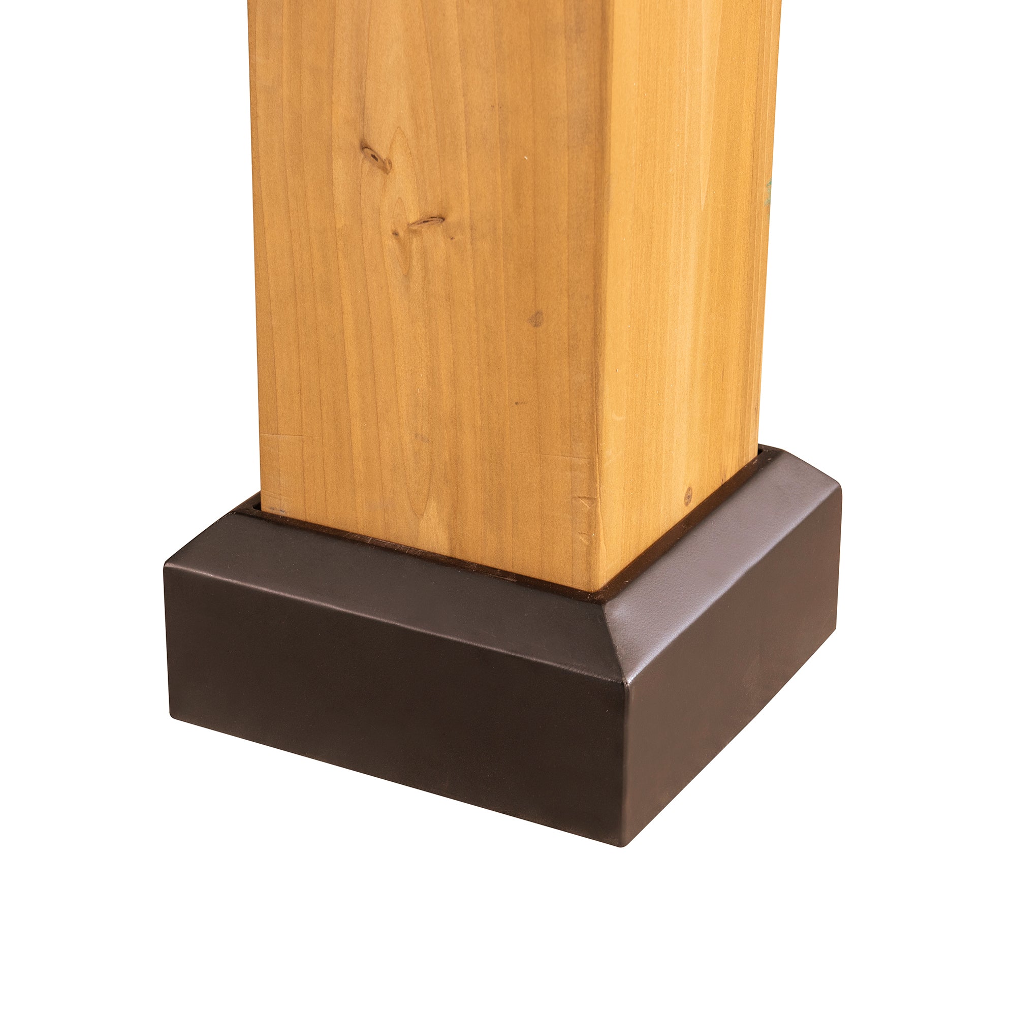 RAPI 273cm x 273cm Cedar Framed Gazebo with Brown Steel and Polycarbonate Hip Roof - bottom