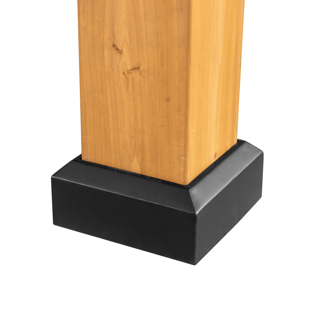 RAPI 273cm x 273cm Cedar Framed Gazebo with Anthracite Steel and Polycarbonate Hip Roof -bottom