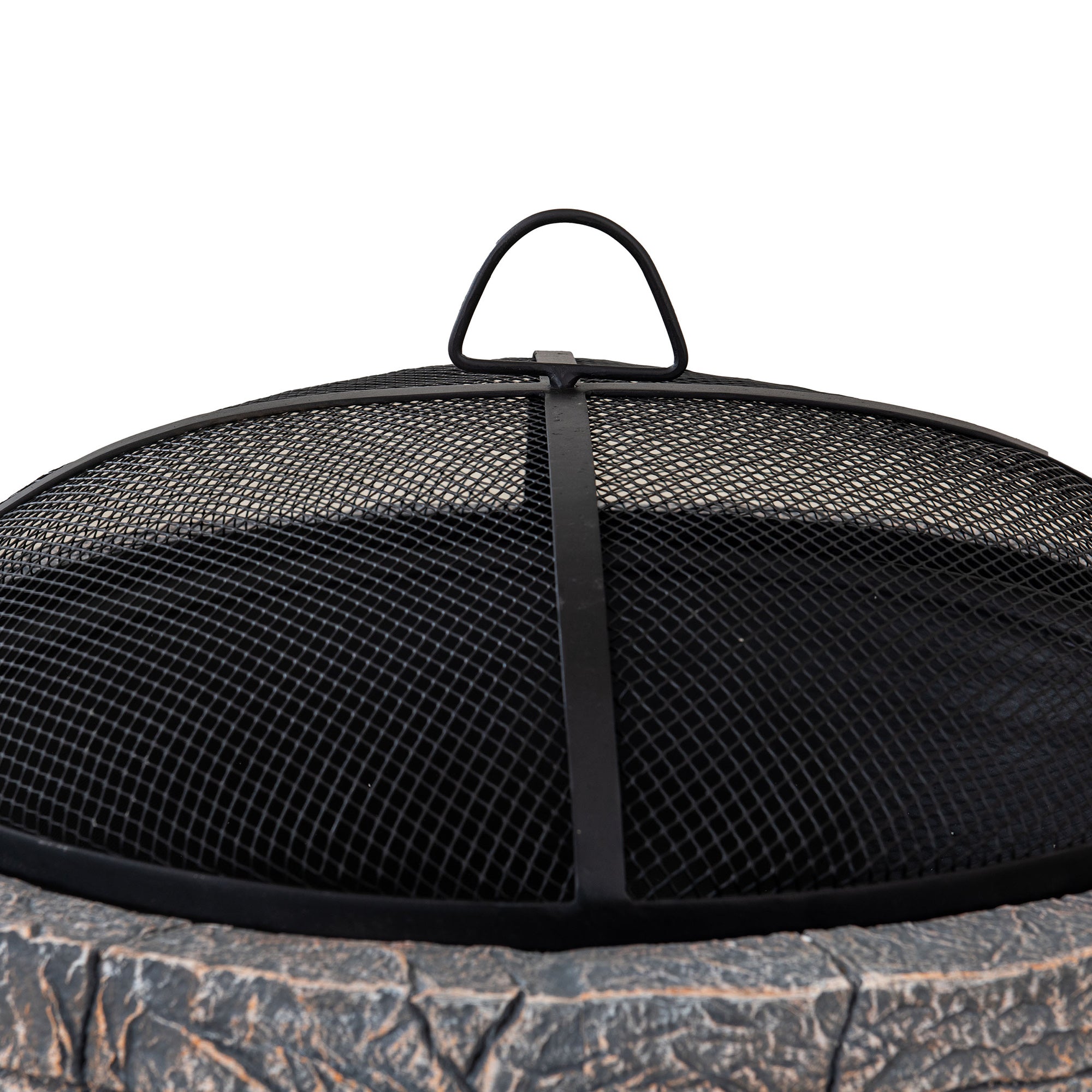 KATLA XL Steel Gray Fire Bowl - top