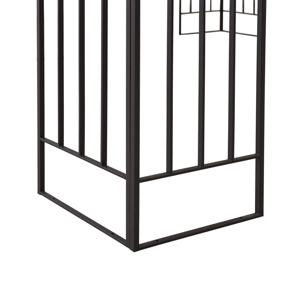 ANETO 305cm x 366cm Steel Canopy Gazebo with 2-tier Khaki Soft Top - bottom