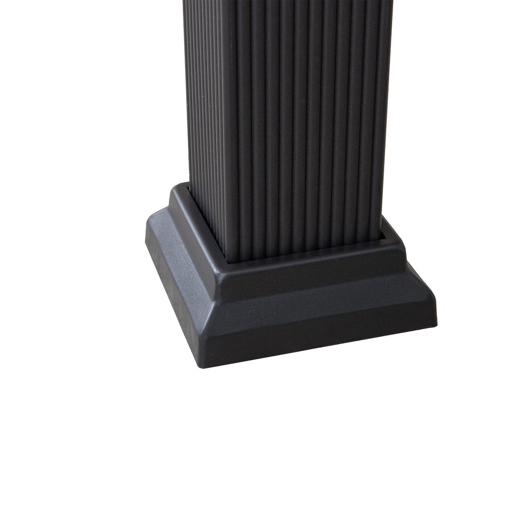 TORRE 385cm x 324cm Black 2-Tier Aluminium Hardtop Gazebo - bottom