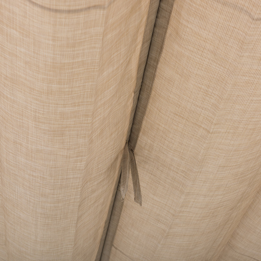 GIONA 277cm x 363cm Steel Adjustable Canopy Pergola with Beige Fabric Soft Top - pergola fabric