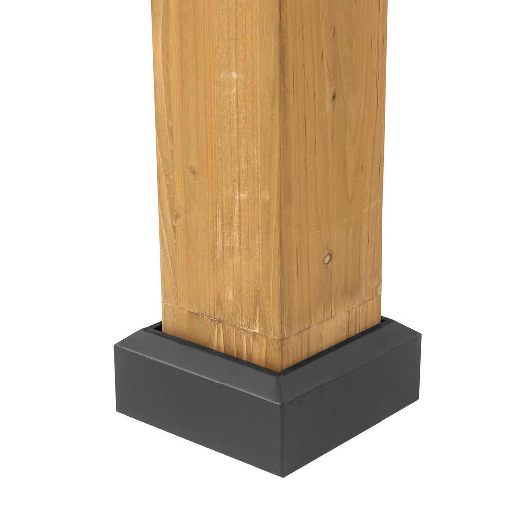 KORAB 335cm x 400cm Cedar Wood Carport with Anthracite Steel Roof - auto garage