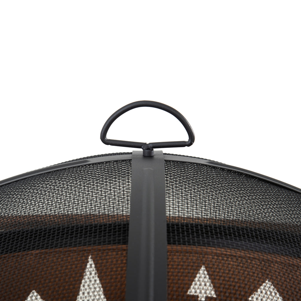 ASKJA XL Steel Brown Fire Bowl - top