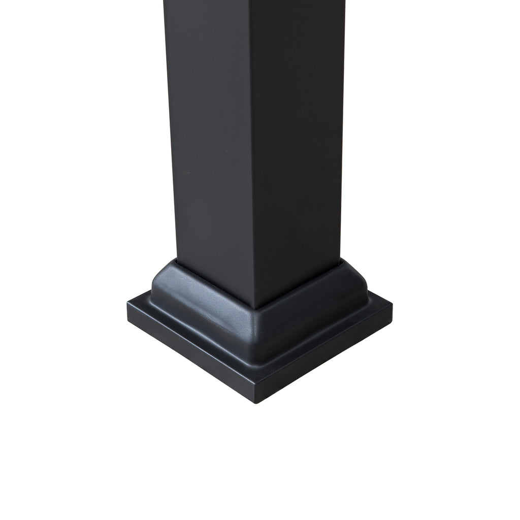 STOJ 396cm x 330cm Gray Steel Gazebo with 2-tier Hip Roof - bottom