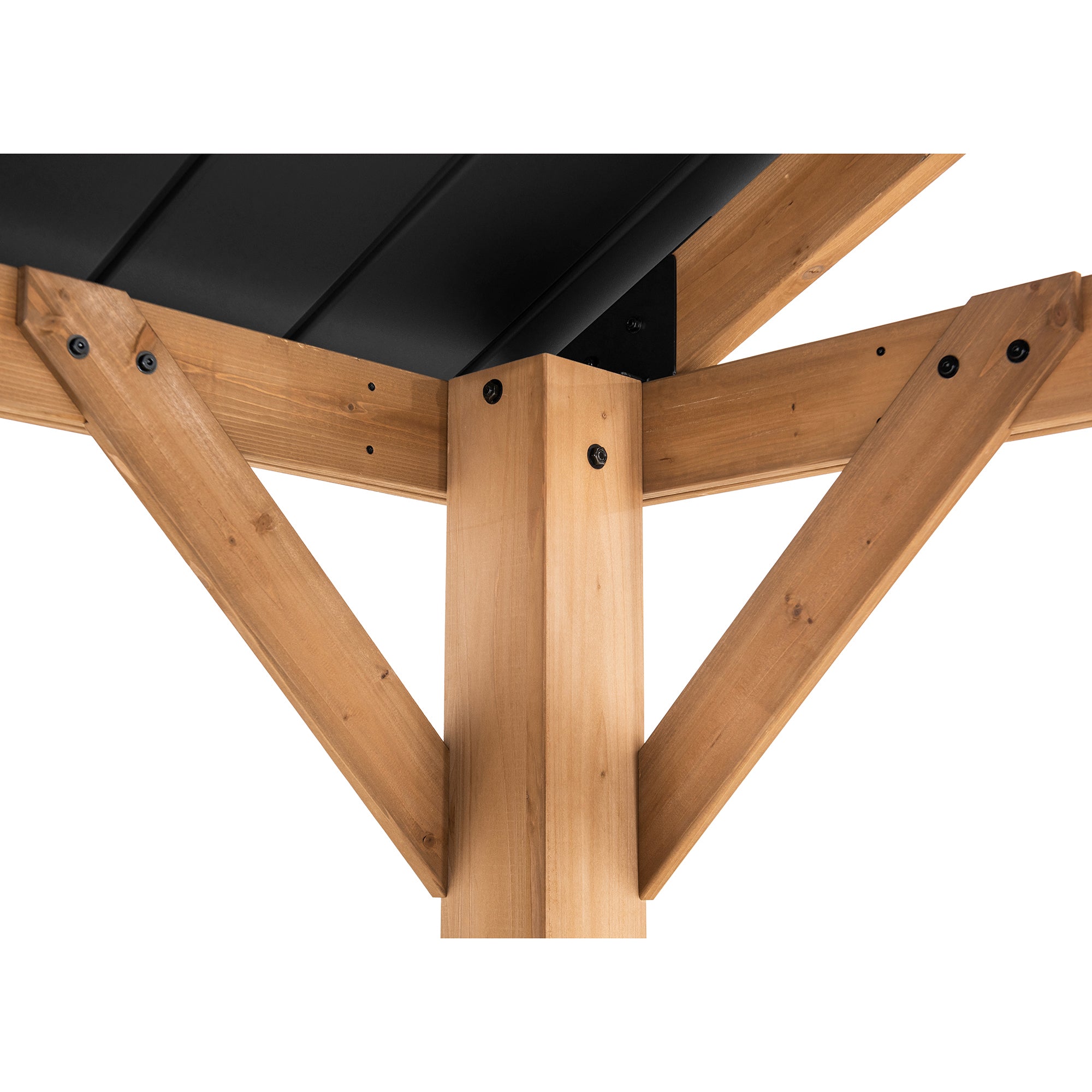 TÖDI 336cm x 400cm Cedar Framed Gazebo with Anthracite Steel Gable Hardtop