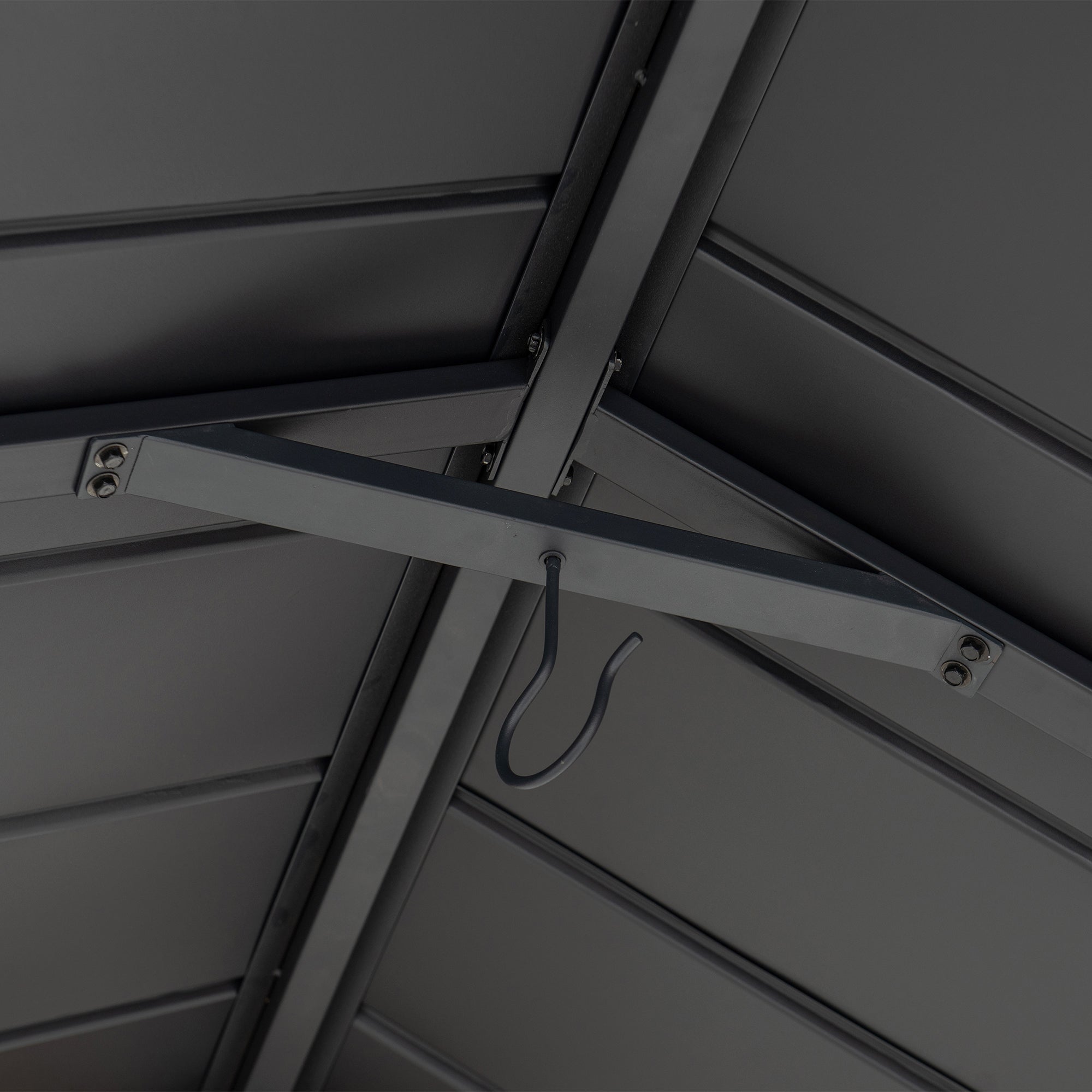 KORAB 335cm x 400cm Cedar Wood Carport with Anthracite Steel Roof - pergola per auto