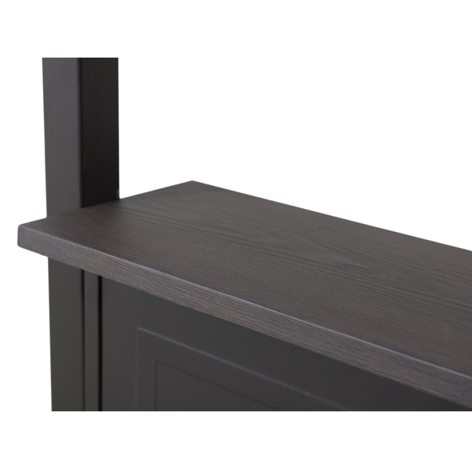 ASPE 152cm x 244cm Black Steel Grill Gazebo with 2-tier Hard Top - bar