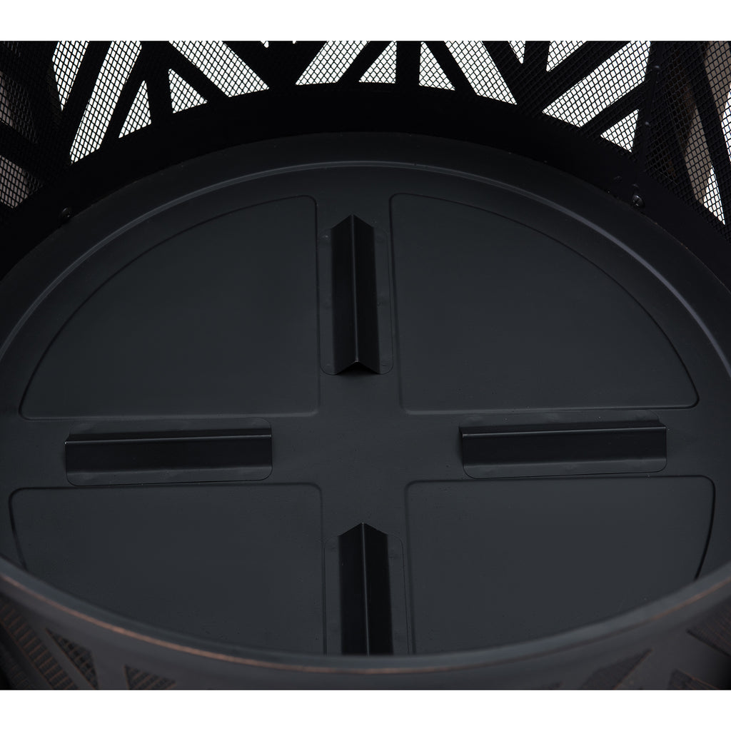 BROMO XL Steel Black Fire Bowl - inside