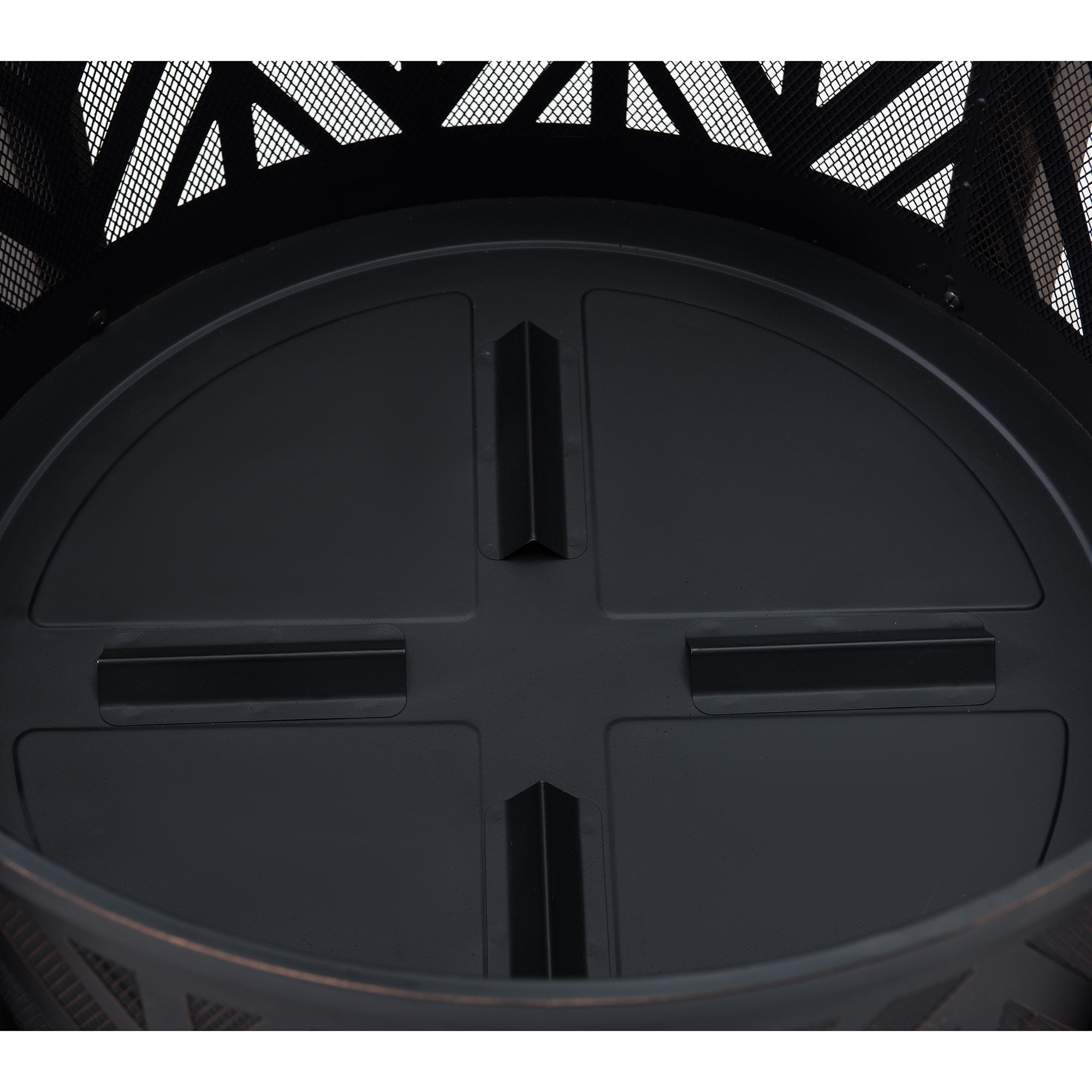 BROMO XL Steel Black Fire Bowl - inside