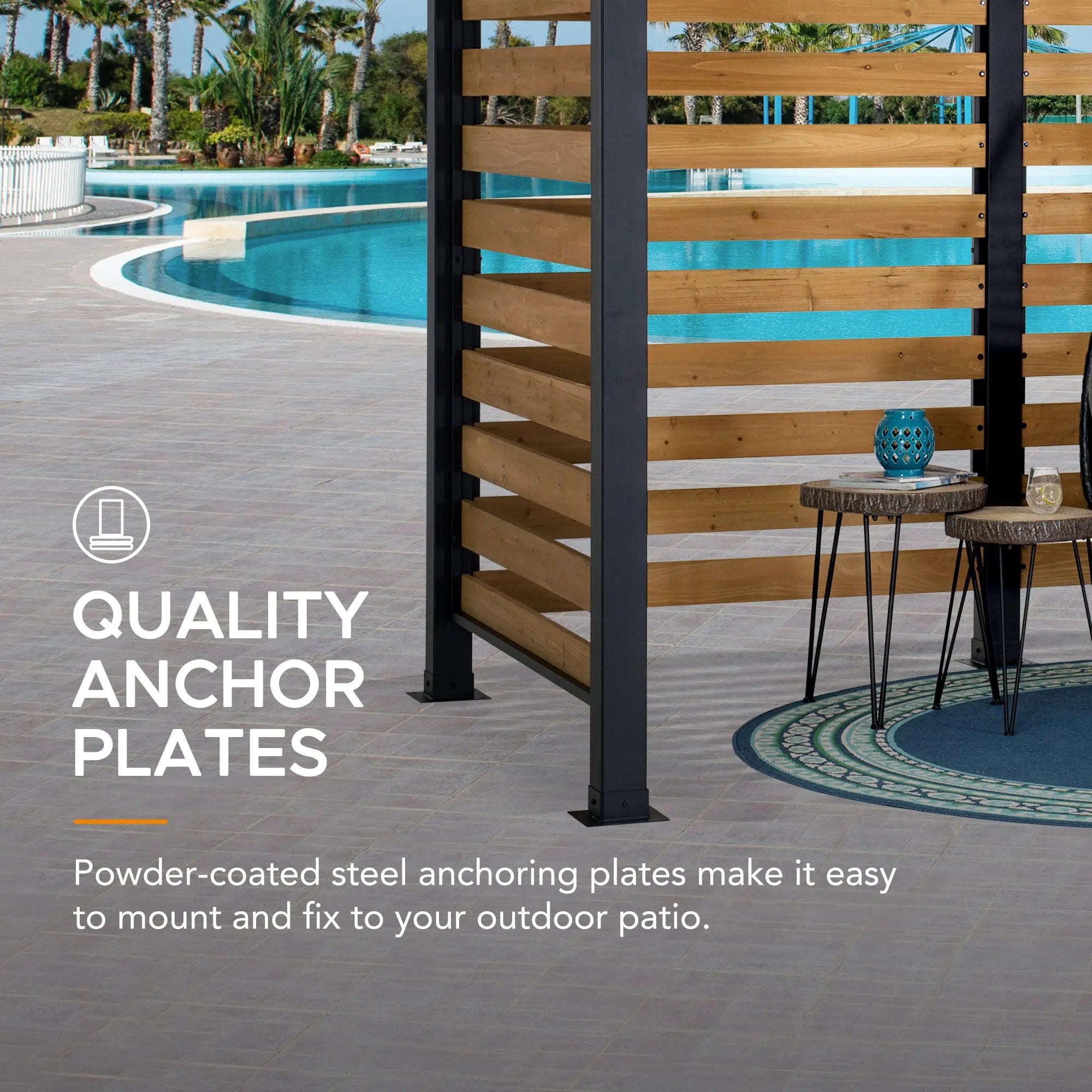 MARAO 305cm x 183cm Steel Pergola