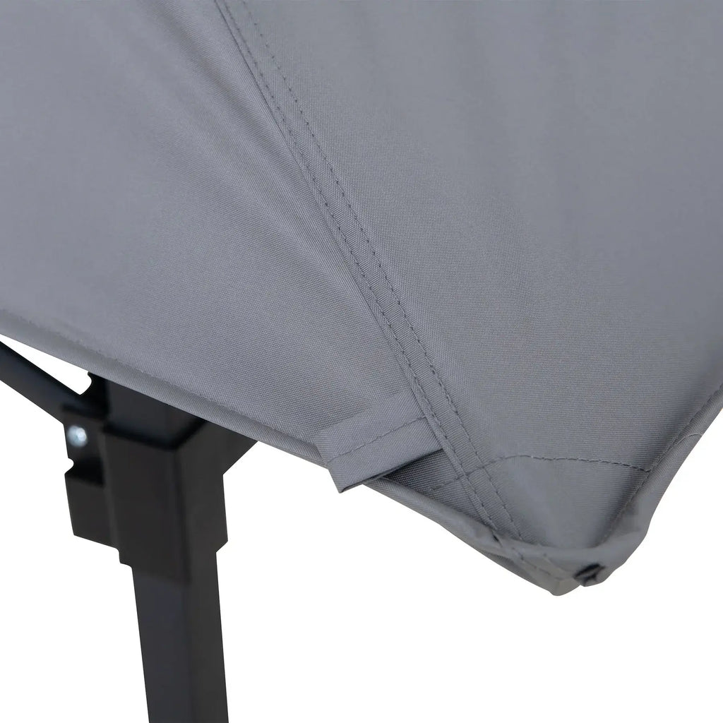 CINTO 256cm x 160cm Grey Steel Grill Gazebo with LED Light