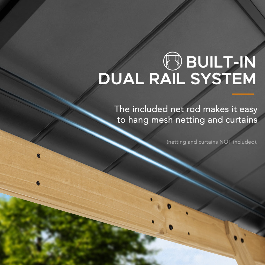 BRURI 395cm x 337cm Cedar Framed Gazebo