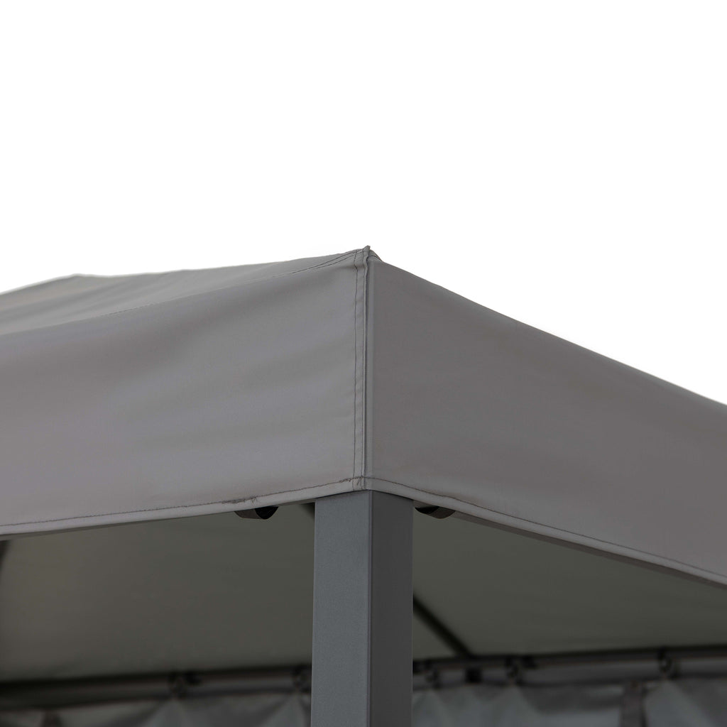 KABRU 220cm x 280cm Gray Hot Tub Canopy Gazebo - corner