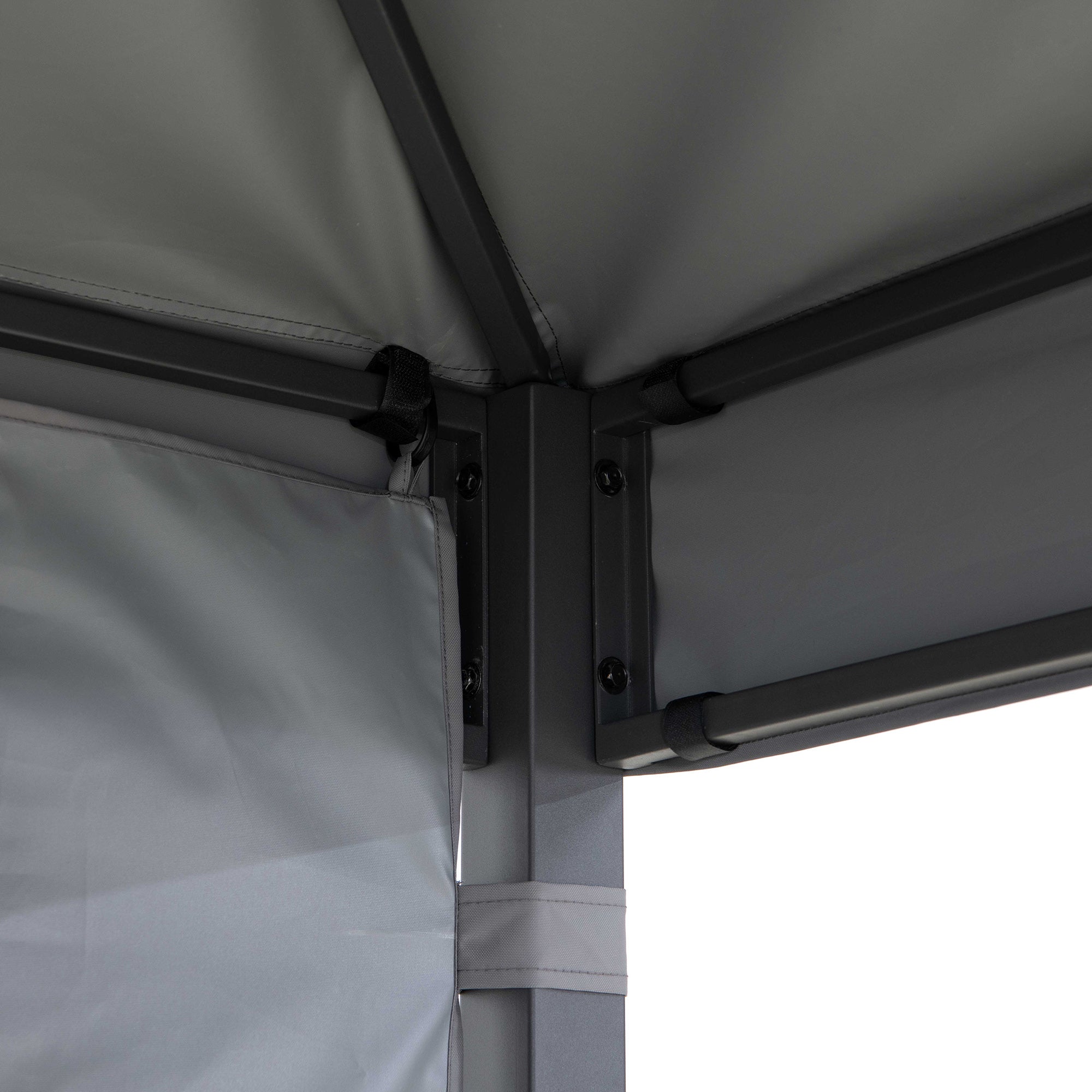 KABRU 220cm x 280cm Gray Hot Tub Canopy Gazebo - inside corner