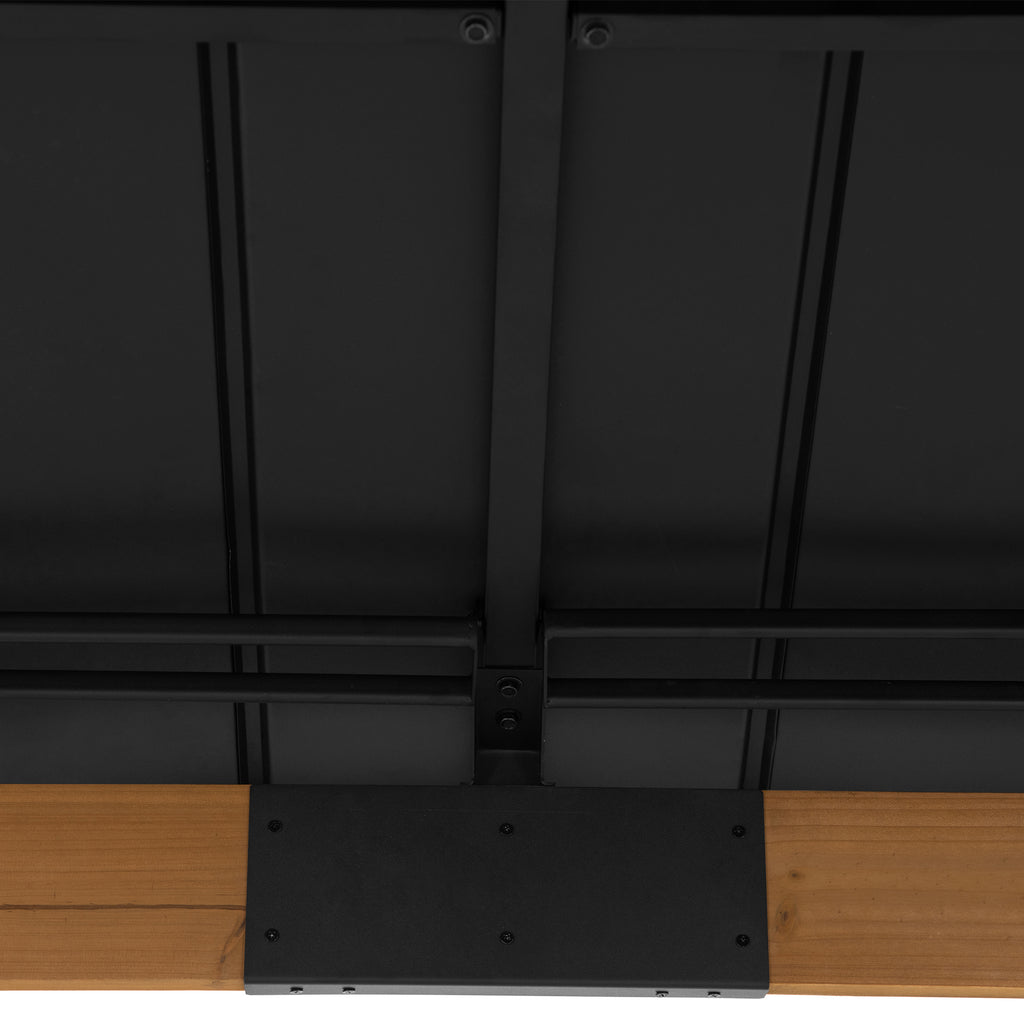 KAPS 330cm x 330cm Cedar Framed Gazebo with Anthracite Steel Hardtop