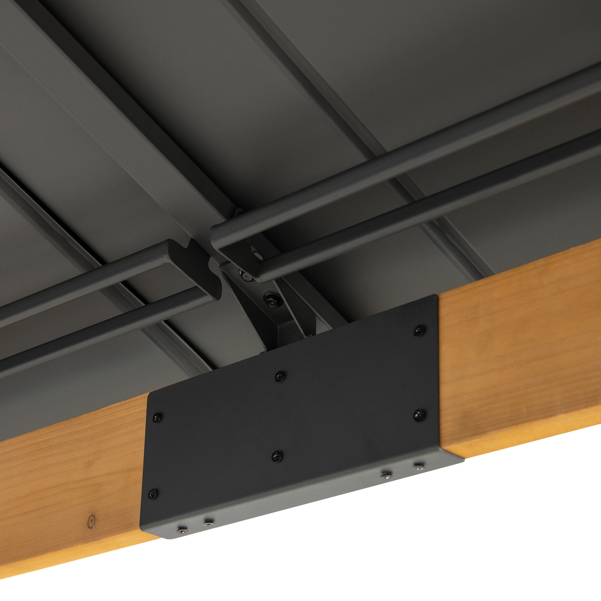 RIMO 450cm x 390cm Cedar Framed Gazebo with Anthracite Steel 2-tier Roof