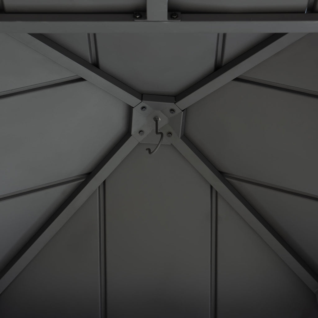 PASU 300cm x 300cm Steel Gazebo with 2-storey Rooftop - inside roof