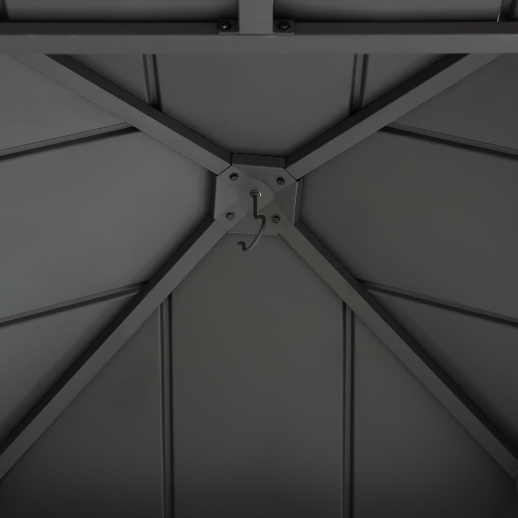 PASU 300cm x 300cm Steel Gazebo with 2-storey Rooftop - inside roof