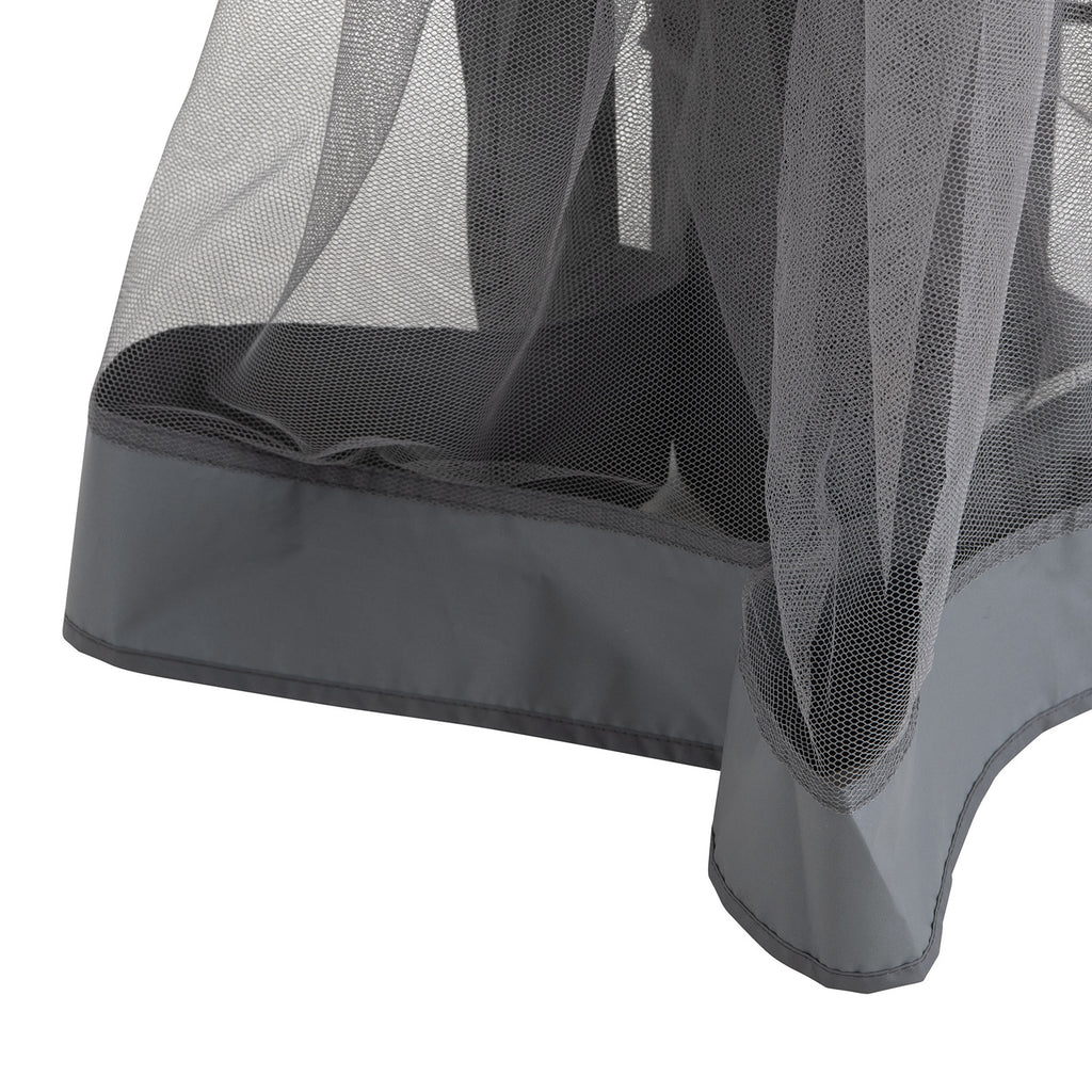 MEIJE 360cm x 300cm Wall-Mounted Steel Pergola