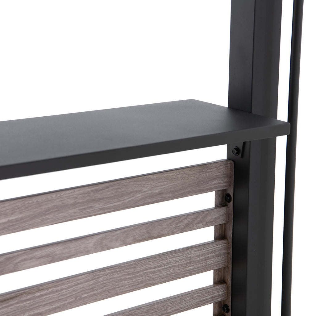 TITOV 270cm x 300cm Gray Fabric Hot Tub Pergola - pergola with shelf