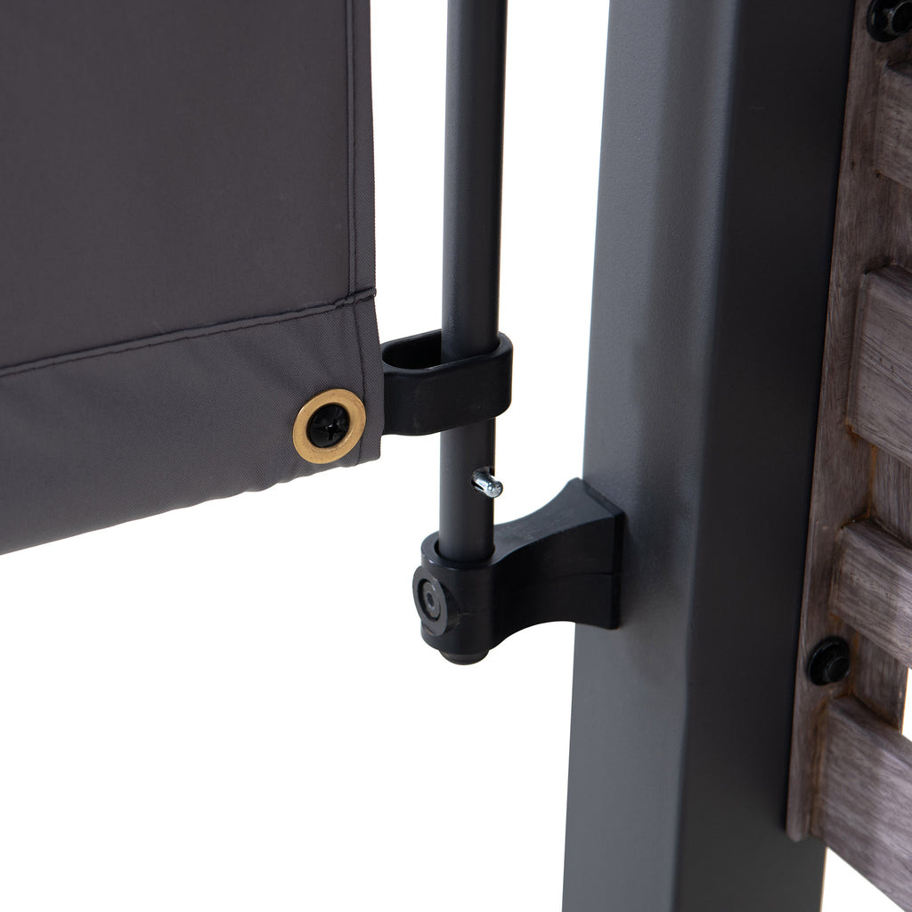 TITOV 270cm x 300cm Gray Fabric Hot Tub Pergola - pergola accessories