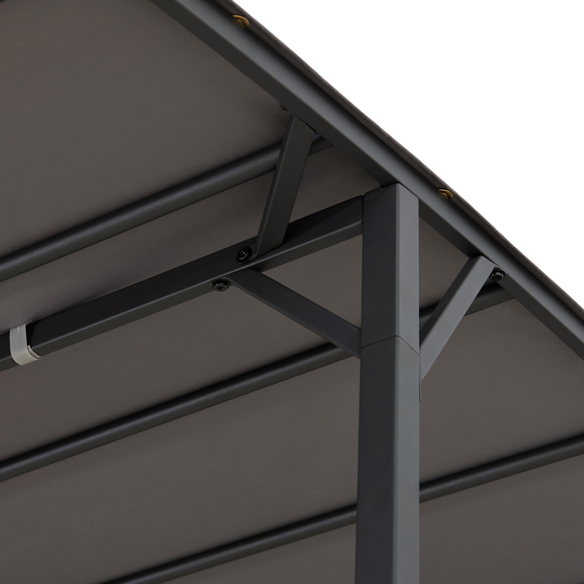 VODNO 220cm x 284cm Gray Fabric Hot Tub Pergola - pergola a lamelle orientabili