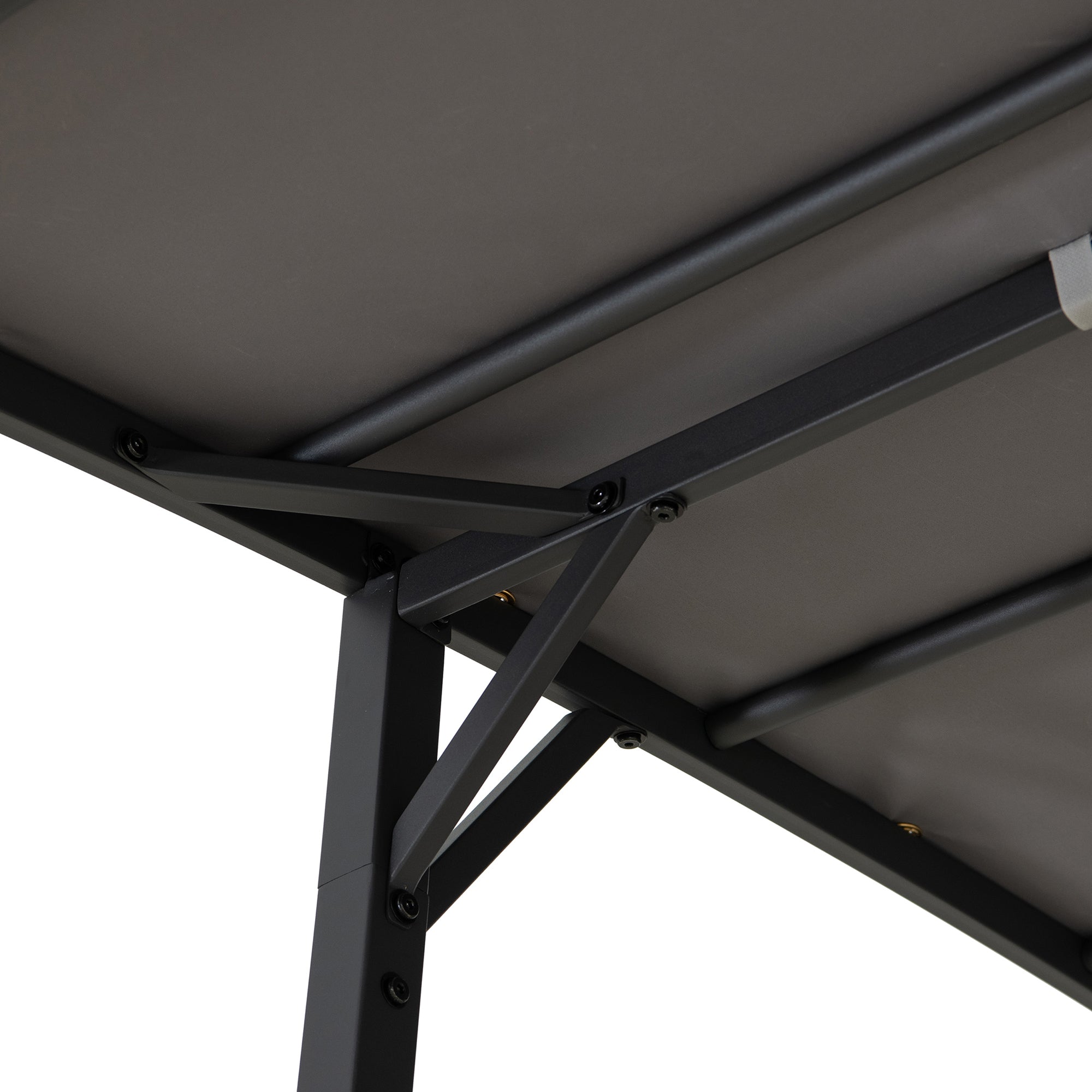 VODNO 220cm x 284cm Gray Fabric Hot Tub Pergola - inside roof