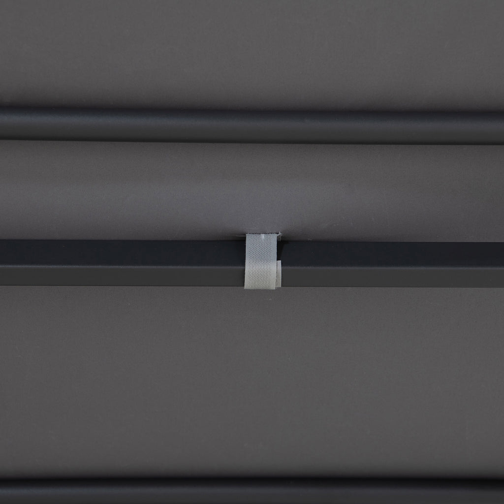 VODNO 220cm x 284cm Gray Fabric Hot Tub Pergola - pergola without planning permission