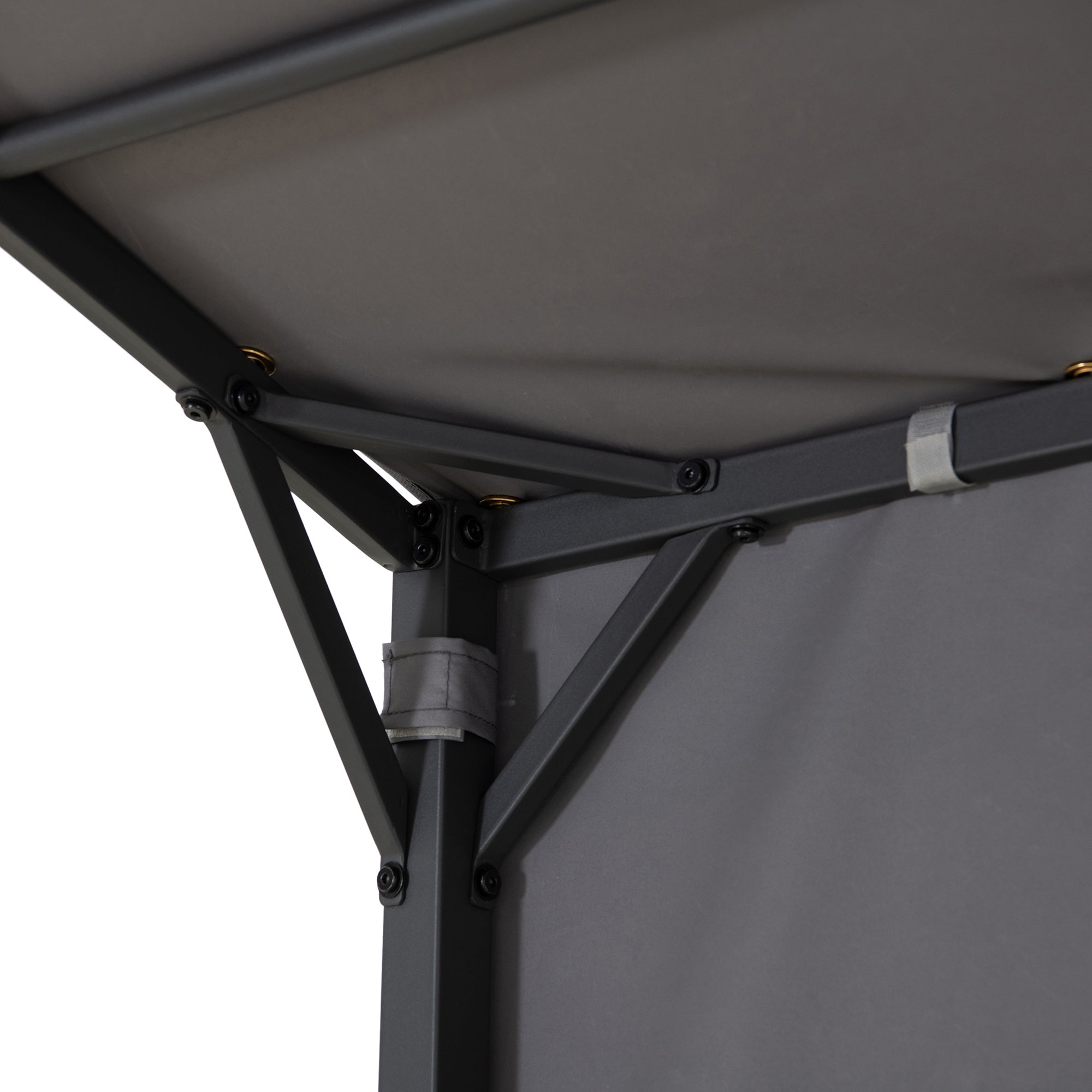 VODNO 220cm x 284cm Gray Fabric Hot Tub Pergola - pergola auchan