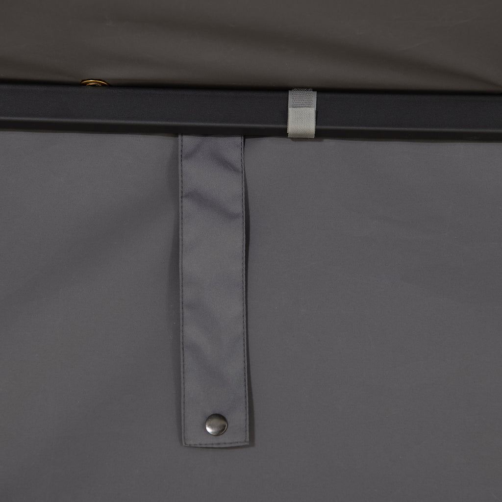 VODNO 220cm x 284cm Gray Fabric Hot Tub Pergola - pergola alluminio