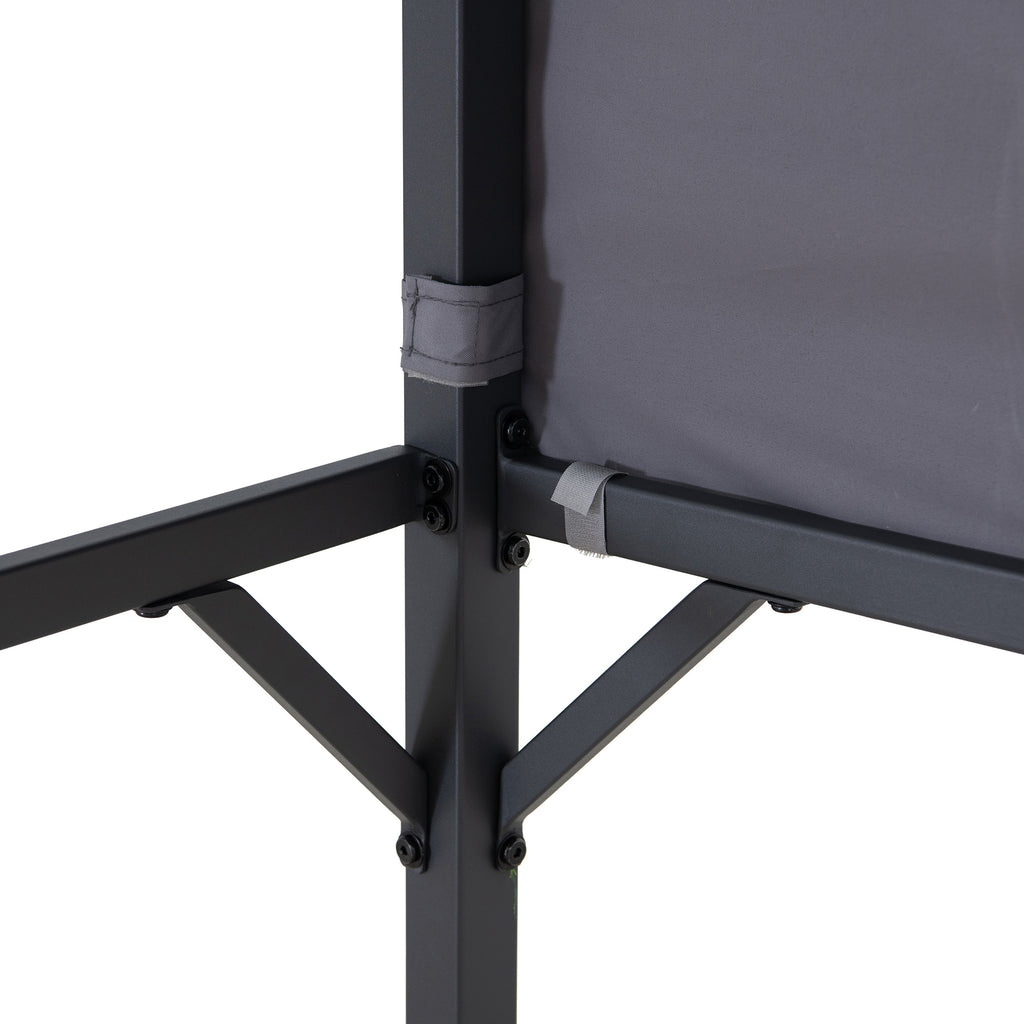 VODNO 220cm x 284cm Gray Fabric Hot Tub Pergola - pergola automata